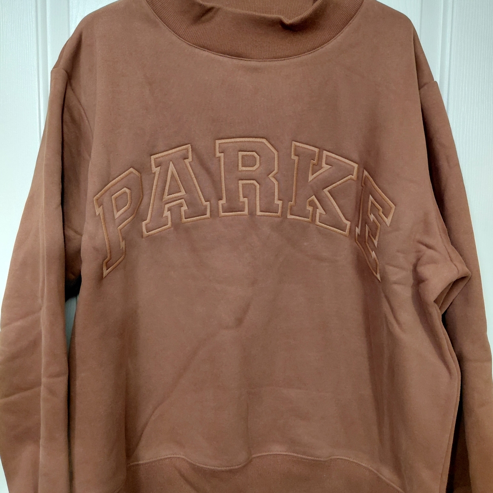 Sold New Drop Sold Out Parke Women's Brown Mockneck Sweater